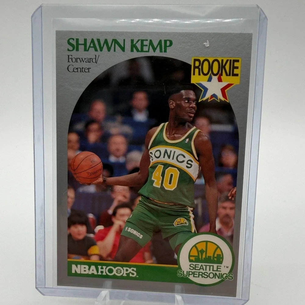Shawn Kemp 1990 NBA Hoops Rookie Card 279‎ Seattle SuperSonics Basketball Card